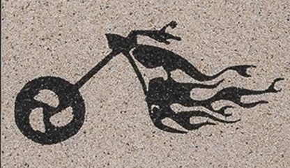Motif loisir pour moquette de pierre moto